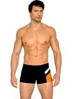 Мужские плавки Boxer Lorin 1209 черно-оранжевый